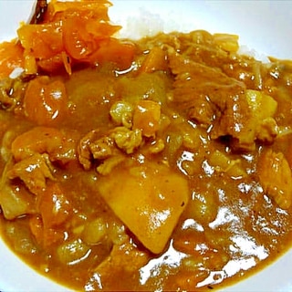 鶏手羽端でダシを取ったカレーライス